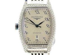 LONGINES Evidenza lady acciaio automatico pav&egrave; diamanti ref