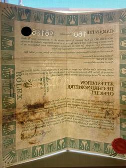 Garanzia Rolex Blank Warranty 1986 Bianco Submariner GMT Mas