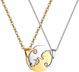 Cupimatch Collana Coppia Lui e Lei Fidanzati Ciondolo Puzzle