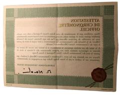 ROLEX GUARANTEE COSC ANNI 70 BLANK CERTIFICATE PAPER Gmt Sub