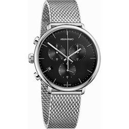 CALVIN KLEIN "HIGH NOON" CRONO ACCIAIO UOMO MAGLIA MILANO  L