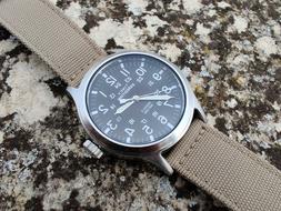 Timex INDIGLO Expedition T49962 Field Scout Tan Watch Black 