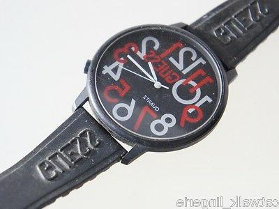 1987 donna retro orologio cinturino nero in