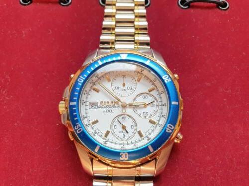 1996 rare seiko cronograph sports 100m y182