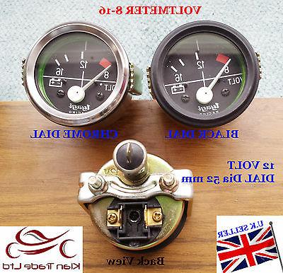 2 52mm auto universale 8 16v voltmetro