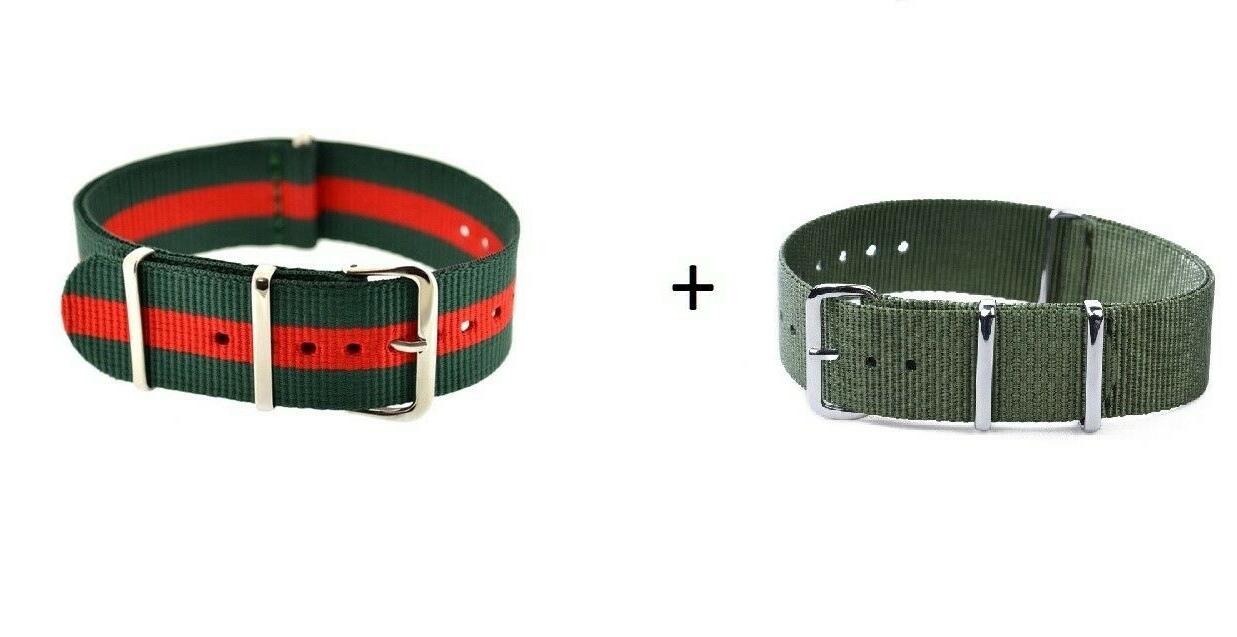 2 cinturini nato orologio band militare esercito