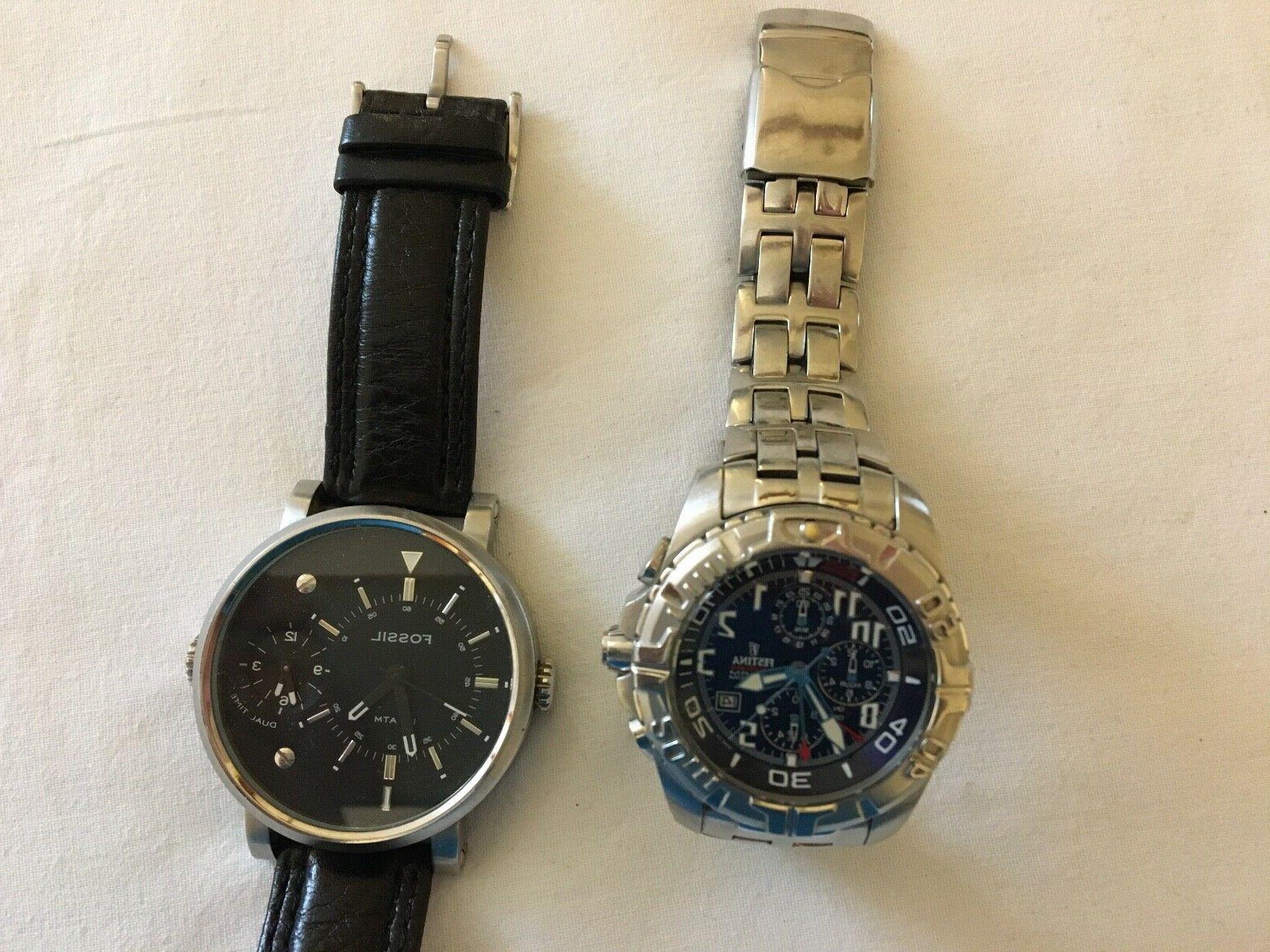 2 orologi da polso e fossil