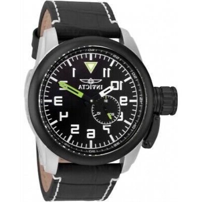 20461 50mm aviateur date quartz argent montre