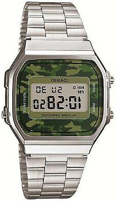 2655082 CASIO VINTAGE GENT SILVER CAMO CASIO A168WEC-3
