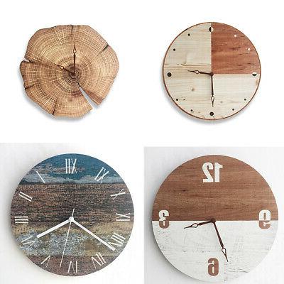 28cm extra grande rotondo in legno orologio