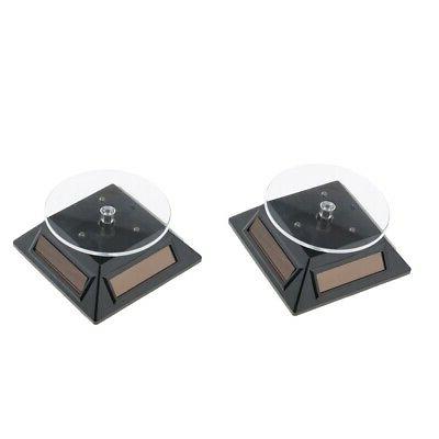 2x espositore rotante a energia solare orologi