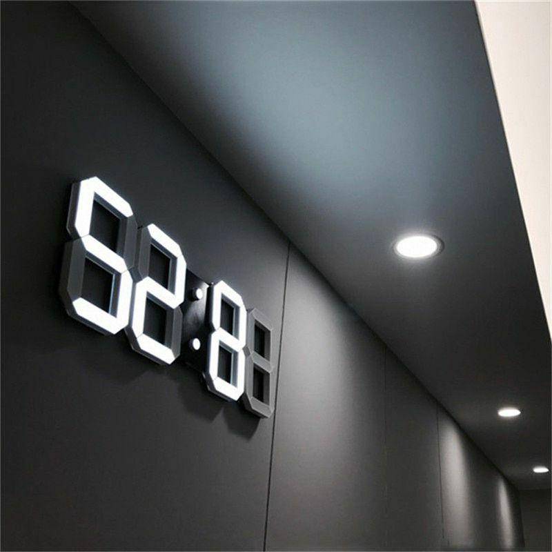 3d luce led orologio grande muro casa