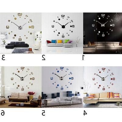 3d orologi da parete superficie specchio per