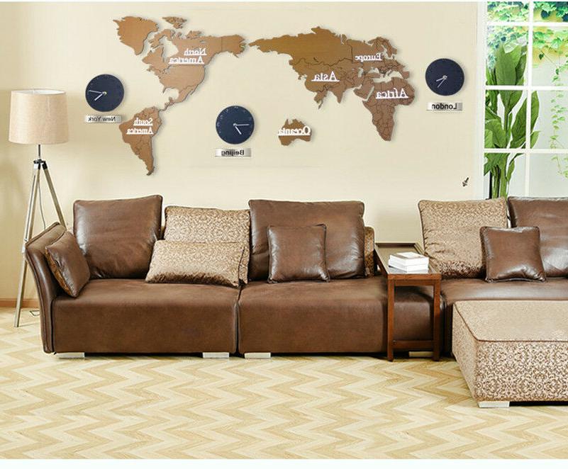 3x orologio mappamondo 3d parete adesivo design