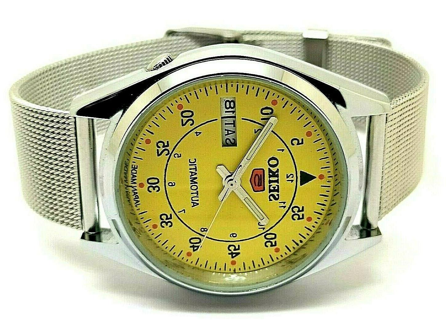 5 automatico uomo acciaio quadrante giallo 6309