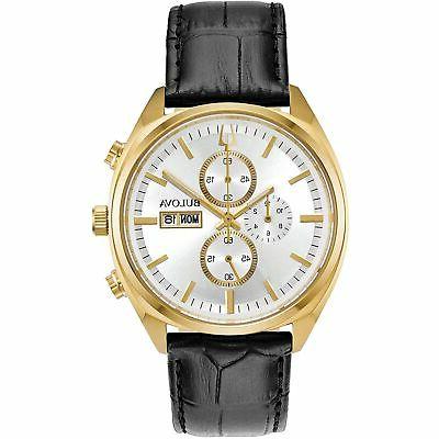 97c108 classic surveyor chronograph gold tone wristwatchwatc