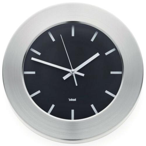 acciaio inox orologio 30 cm nero design