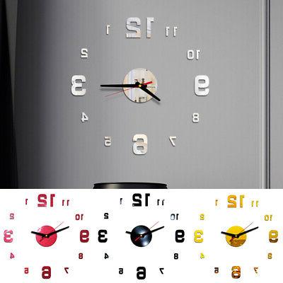 fai da te 3d grande muro orologio