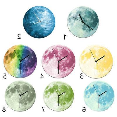 adesivo decorativo per orologio da parete luna