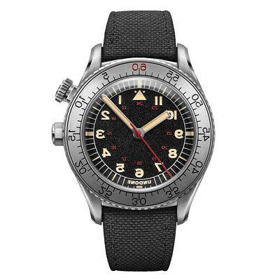 aero commando automatico acciaio cordura nero orologio