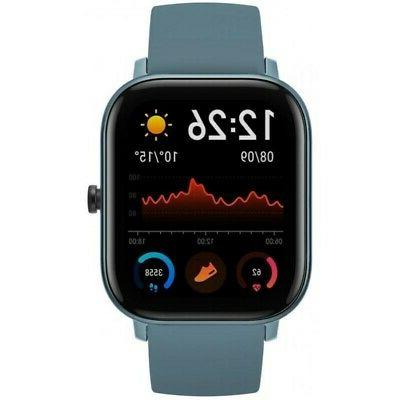 amazfit gts smartwatch blue touch screen gps