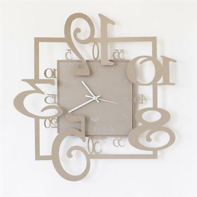amos orologio da parete particolare metallo beige