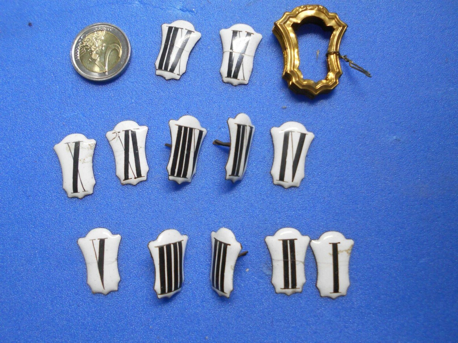 antiche cifre in smalto per orologio da