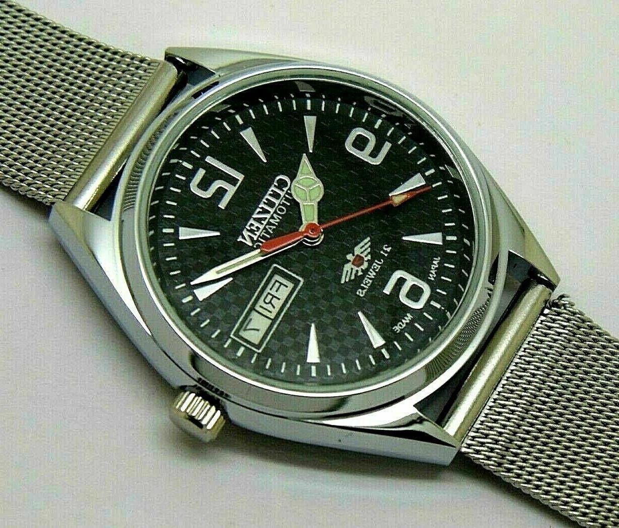 automatico uomo acciaio datario vintage giappone orologio