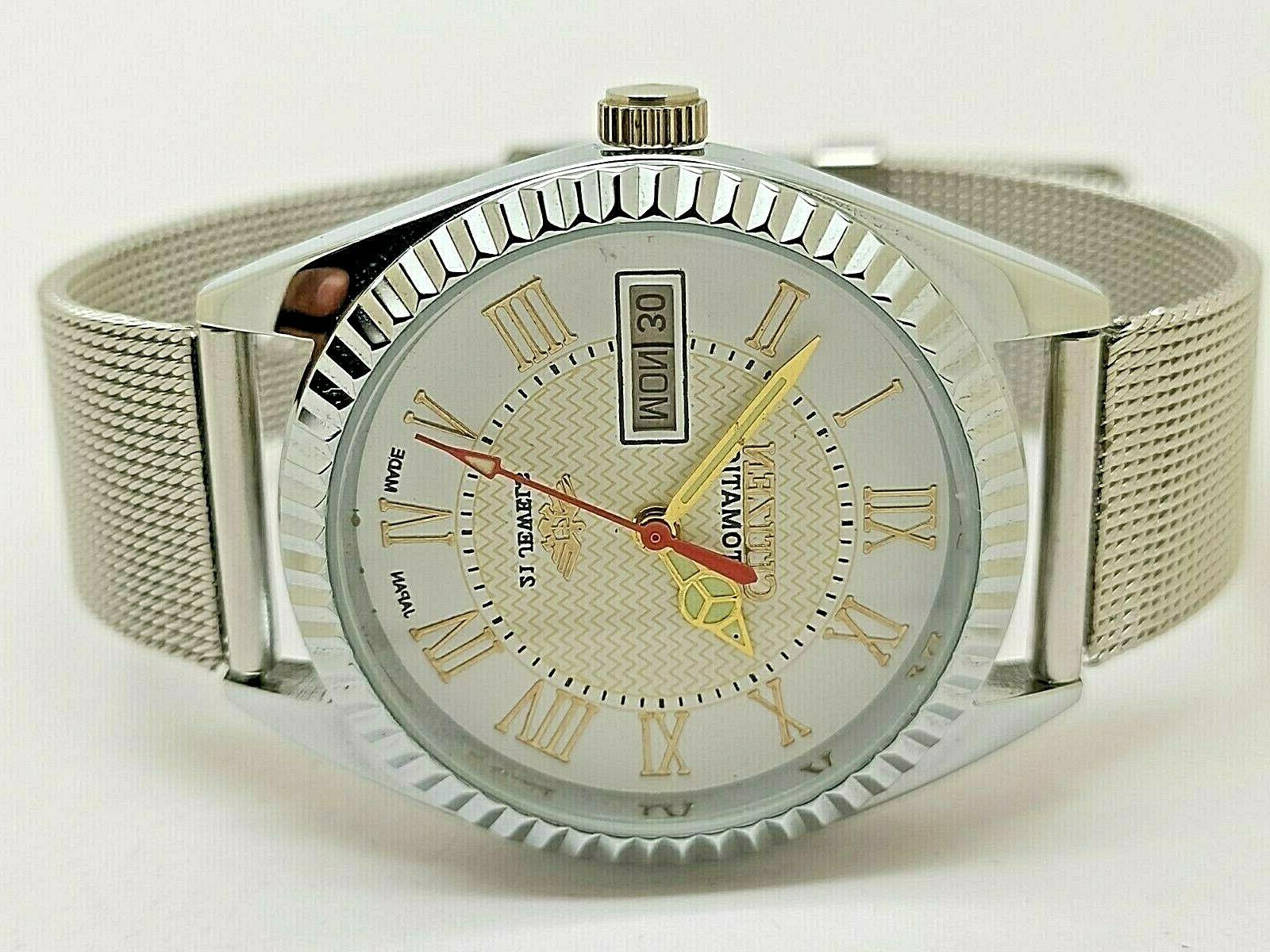 automatico uomo acciaio quadrante bianco day data