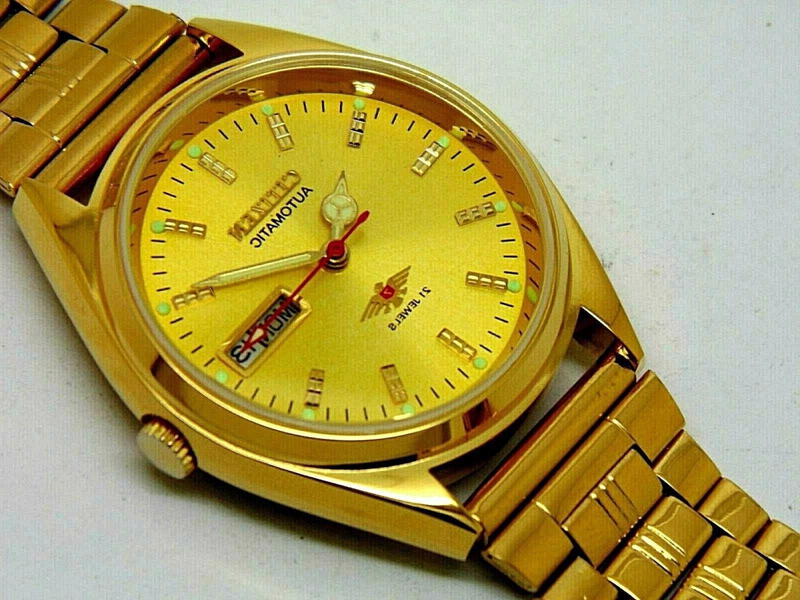 automatico uomo placcato oro d oro quadrante