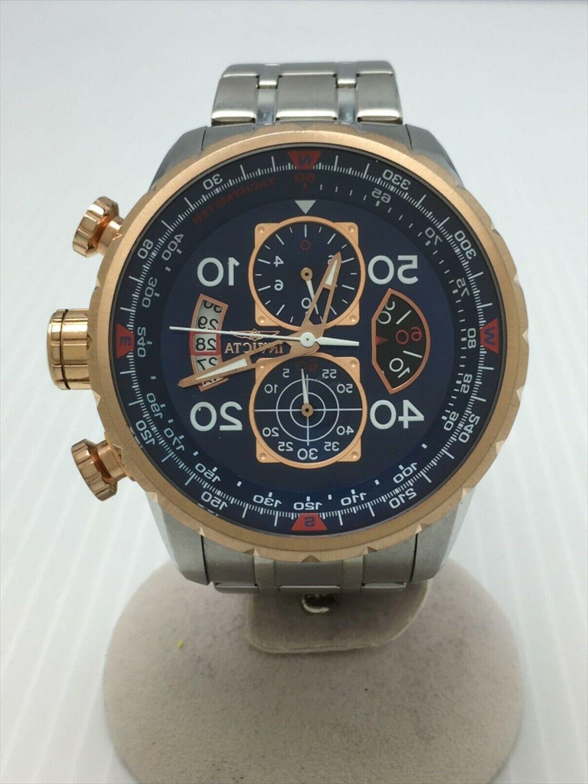 aviator quarzo analogico acciaio inox orologio da