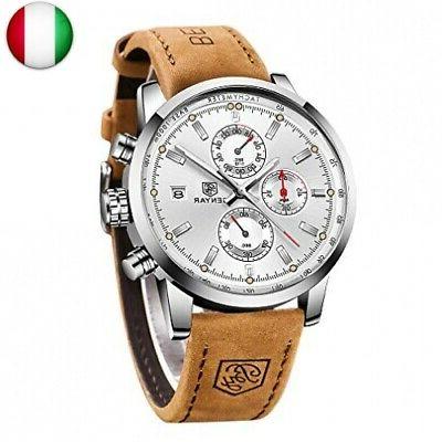 benyar orologio uomo orologio cinturino pelle uomo