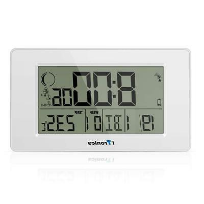 bianca orologio radio da parete digitale con