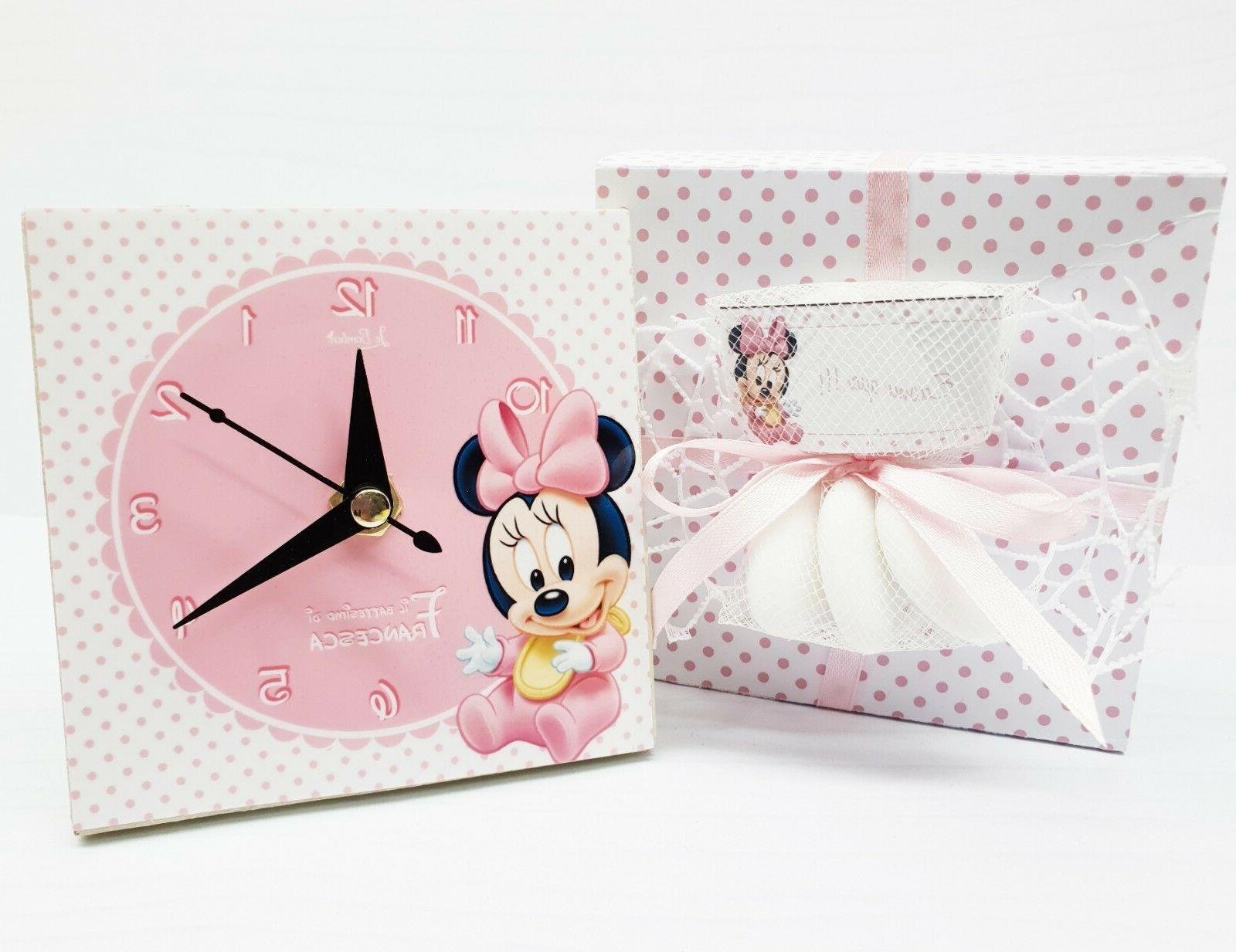 bomboniera battesimo orologio minnie baby bimba bambina