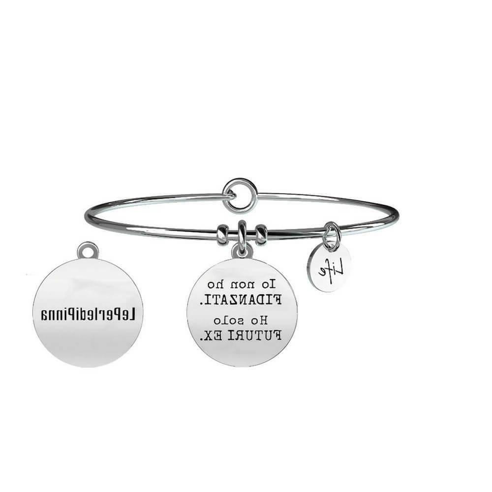 bracciale donna kidult in acciaio con frase