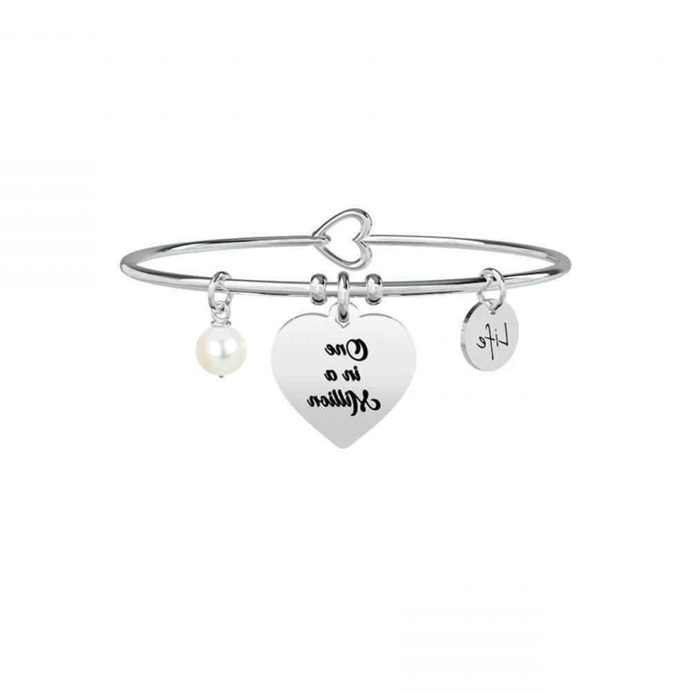 bracciale donna kidult in acciaio e perla