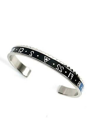 bracelet blue and black bezel bracciale ghiera