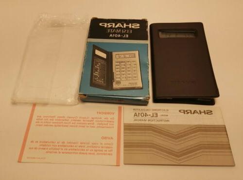 calcolatrice vintage elsimate el 401a con orologio