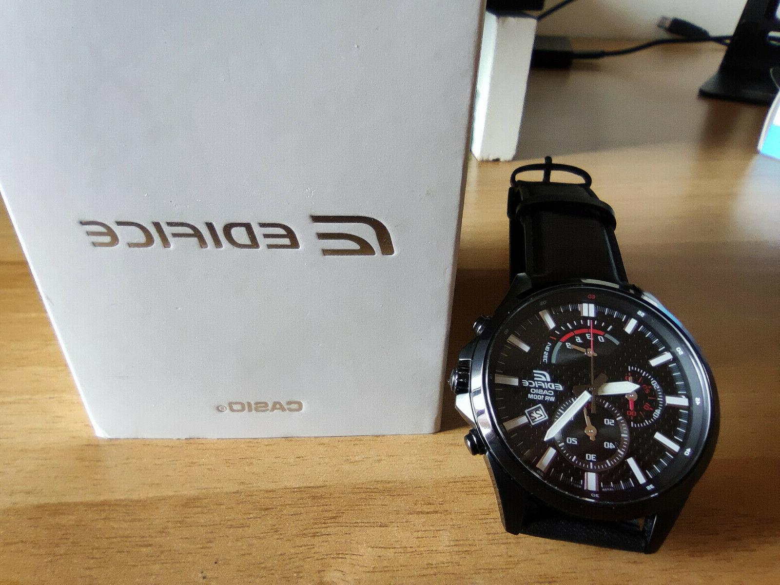 casio edifice cronografo uomo 100m pelle efv530bl