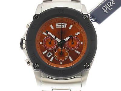 chrono acciaio quarzo quadrante arancio referenza 7002500