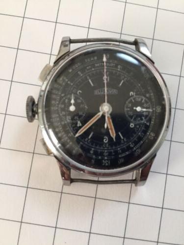 chronograph military style steel cal 215
