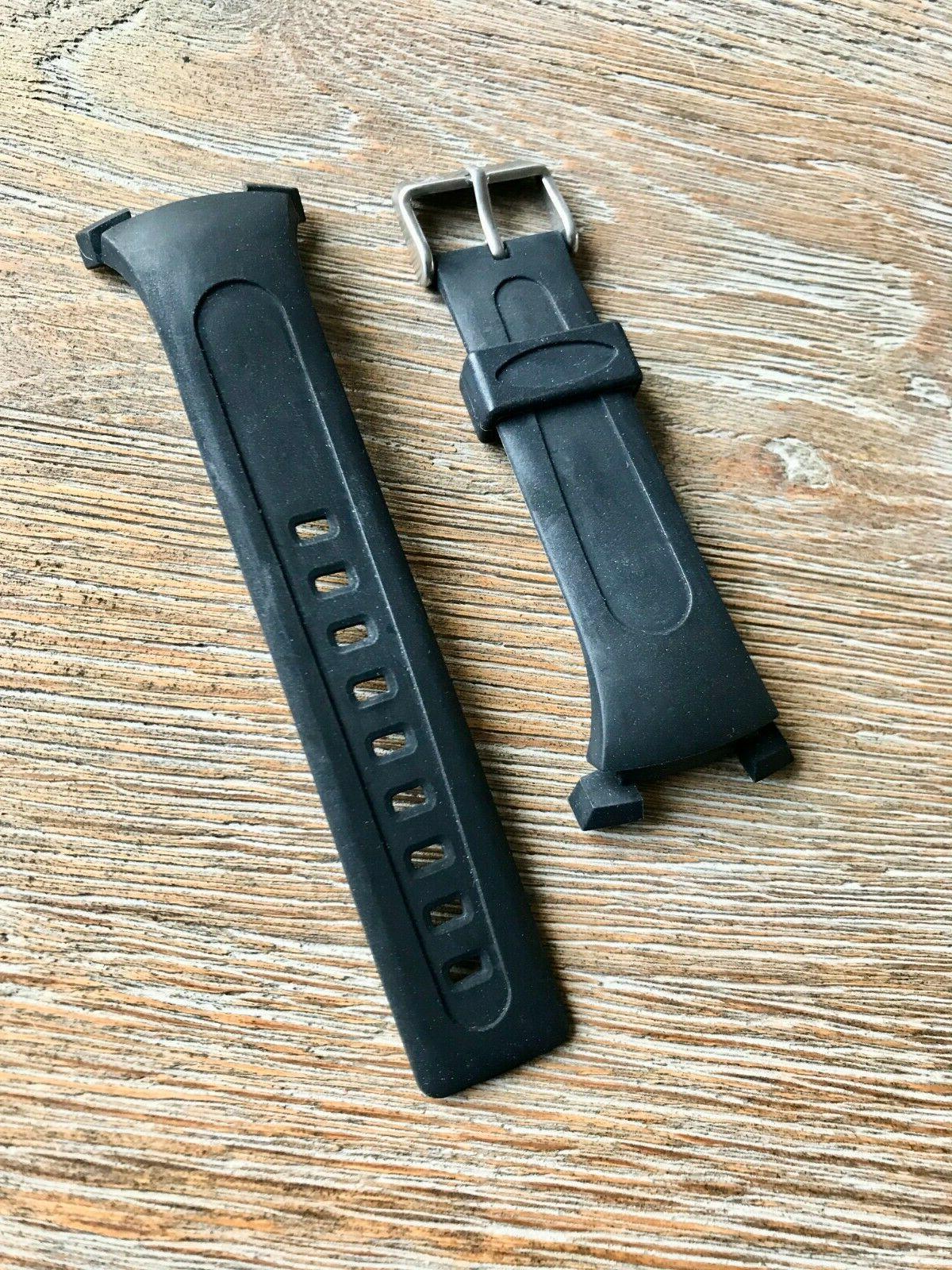 cinturino nero in silicone per orologio ref