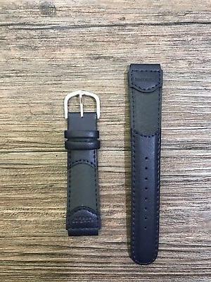 cinturino orologio illuminator pelle blu ansa 18