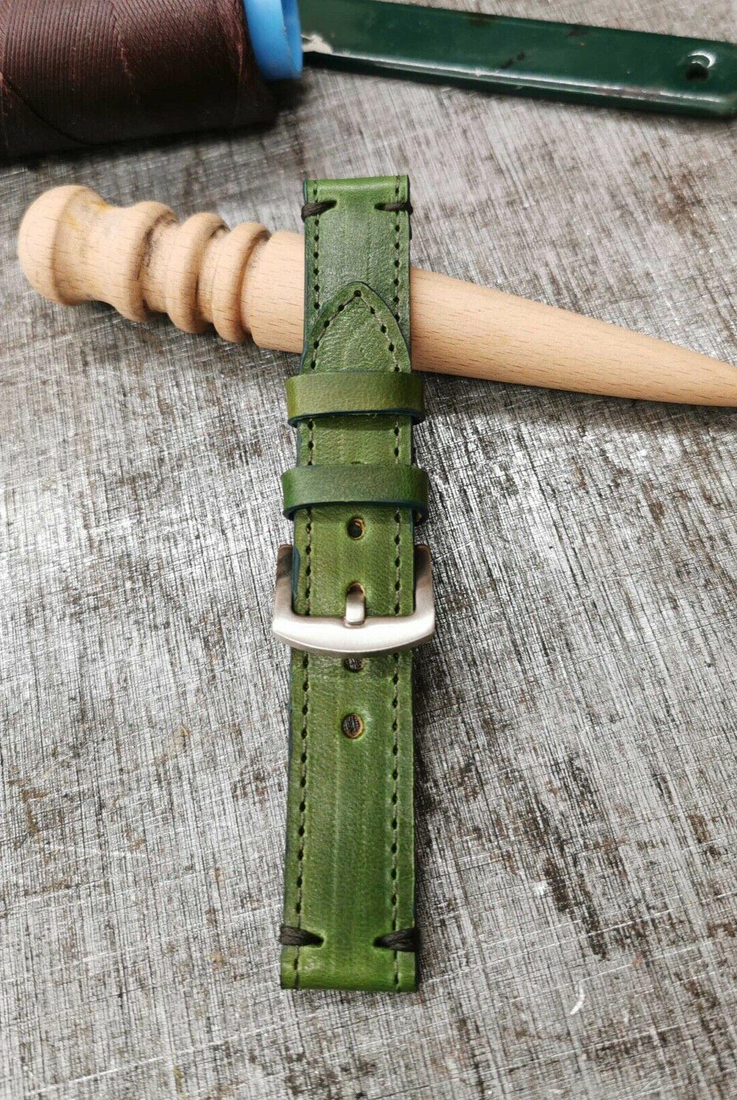 cinturino orologio in vero cuoio fatto a