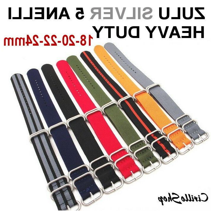 cinturino orologio nylon zulu g10 5 anelli