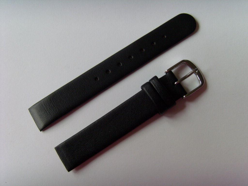 cinturino orologio pelle nero 14 mm fissaggio