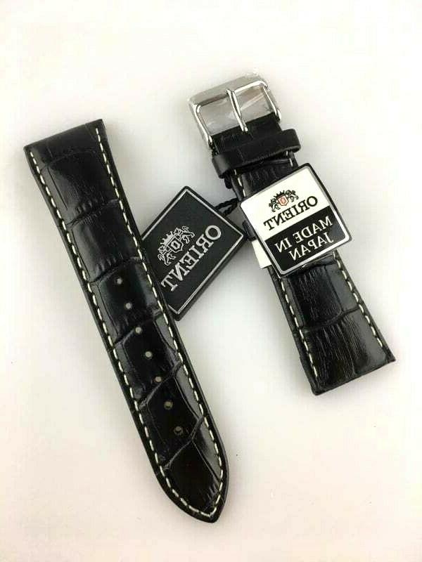 cinturino orologio uomo pelle cuciture 24mm new