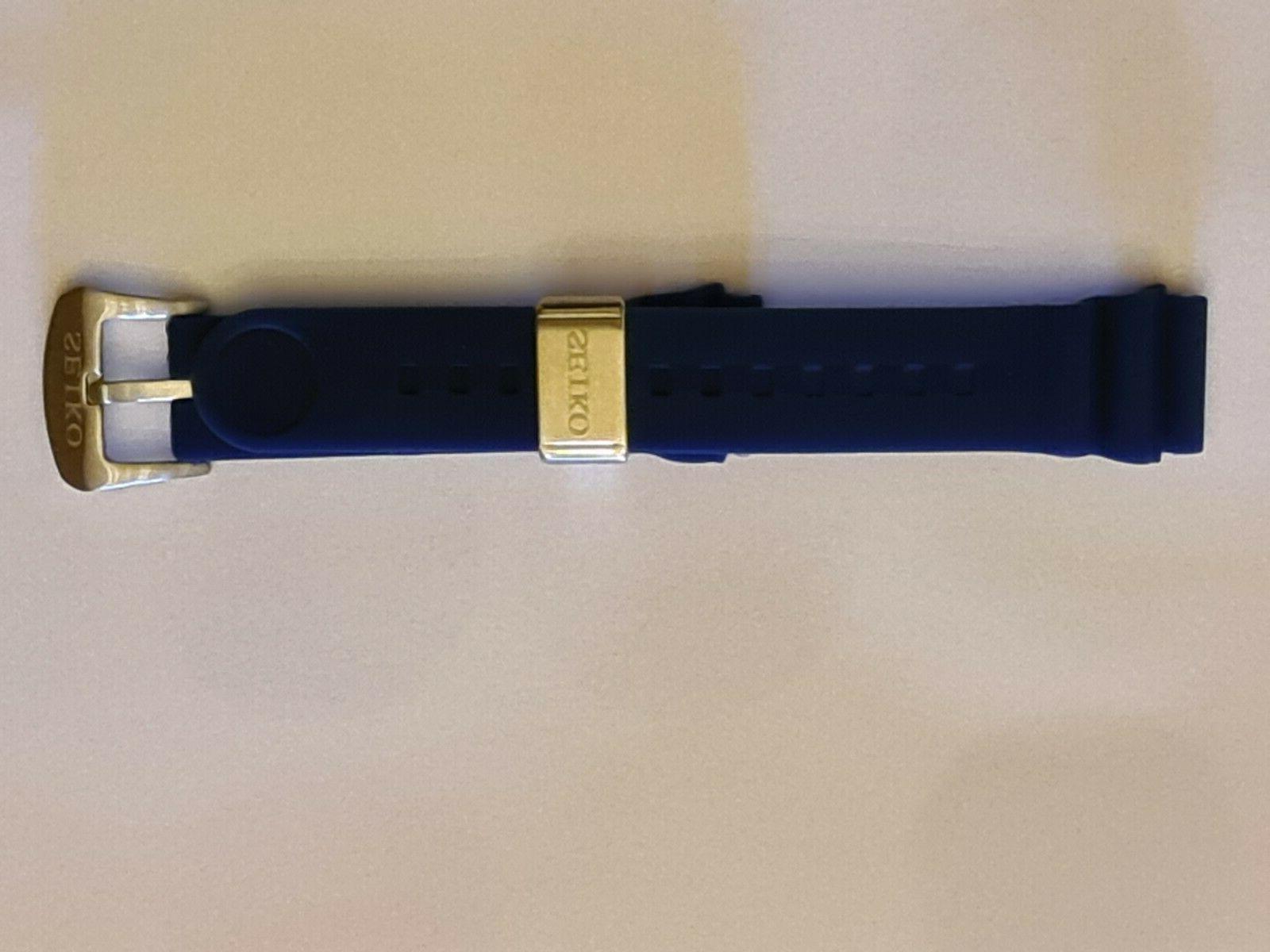 cinturino per orologio in gomma blu 22mm