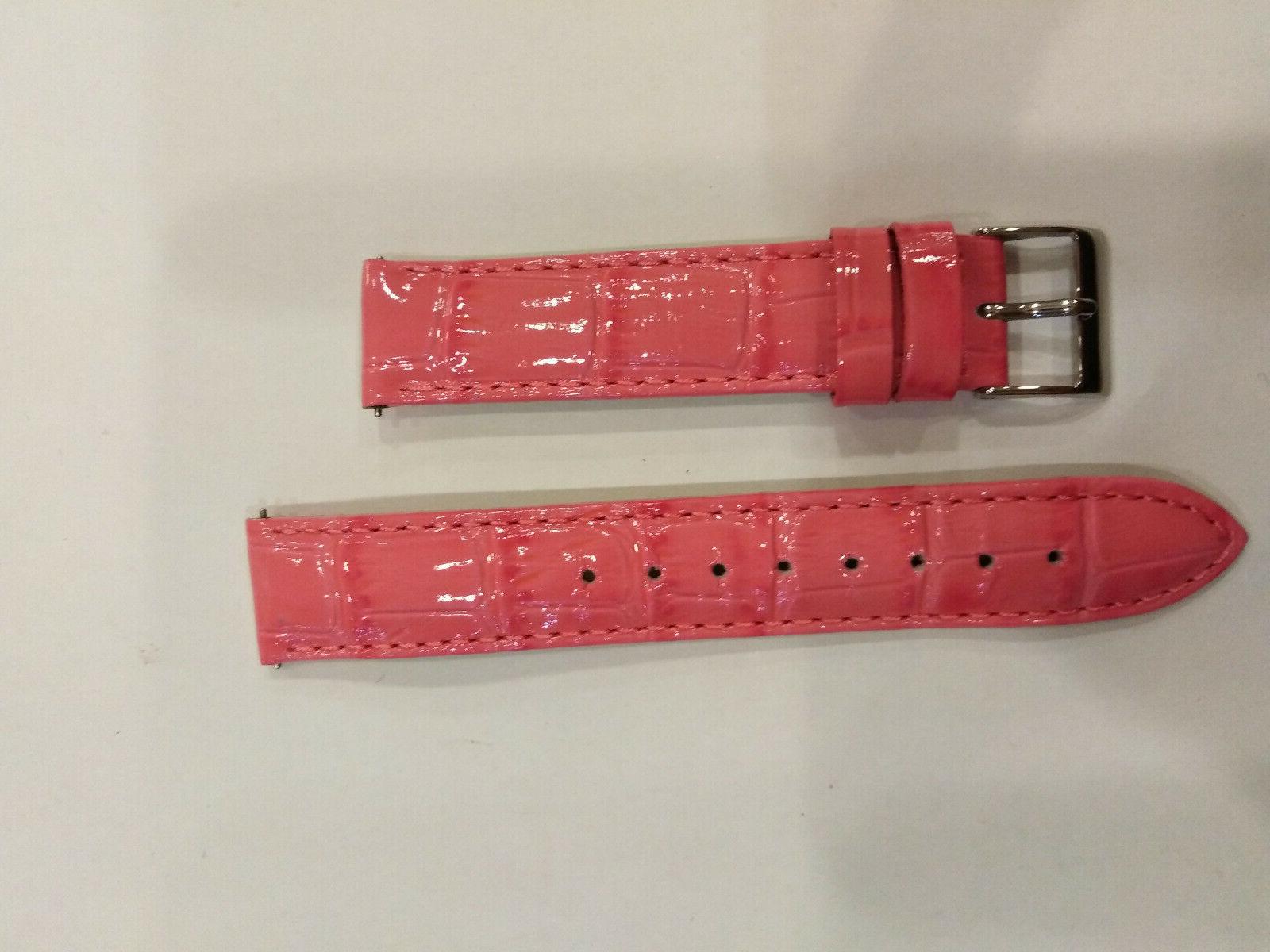 cinturino per orologio in pelle rosa 16mm