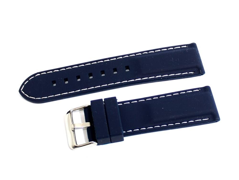 cinturino per orologio in silicone blu e
